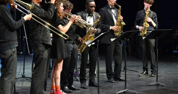 Nancy Treder/Kitsap News Group Photos
Students selected for the All-Star band play with the Susan Pascal Quartet during the Puget Sound Jazz Festival at Bainbridge High School April 15.