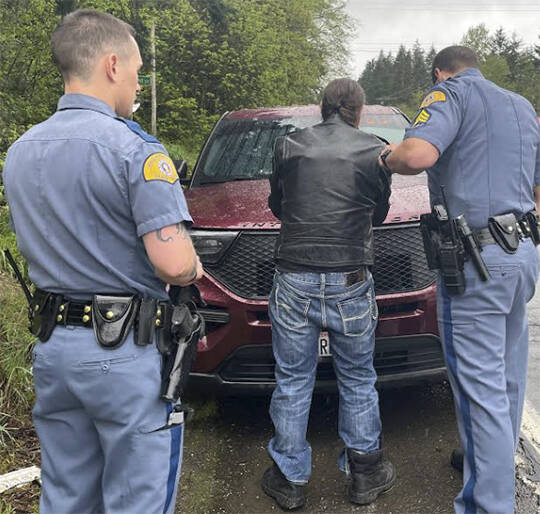 State troopers make an arrest. WSP courtesy photo