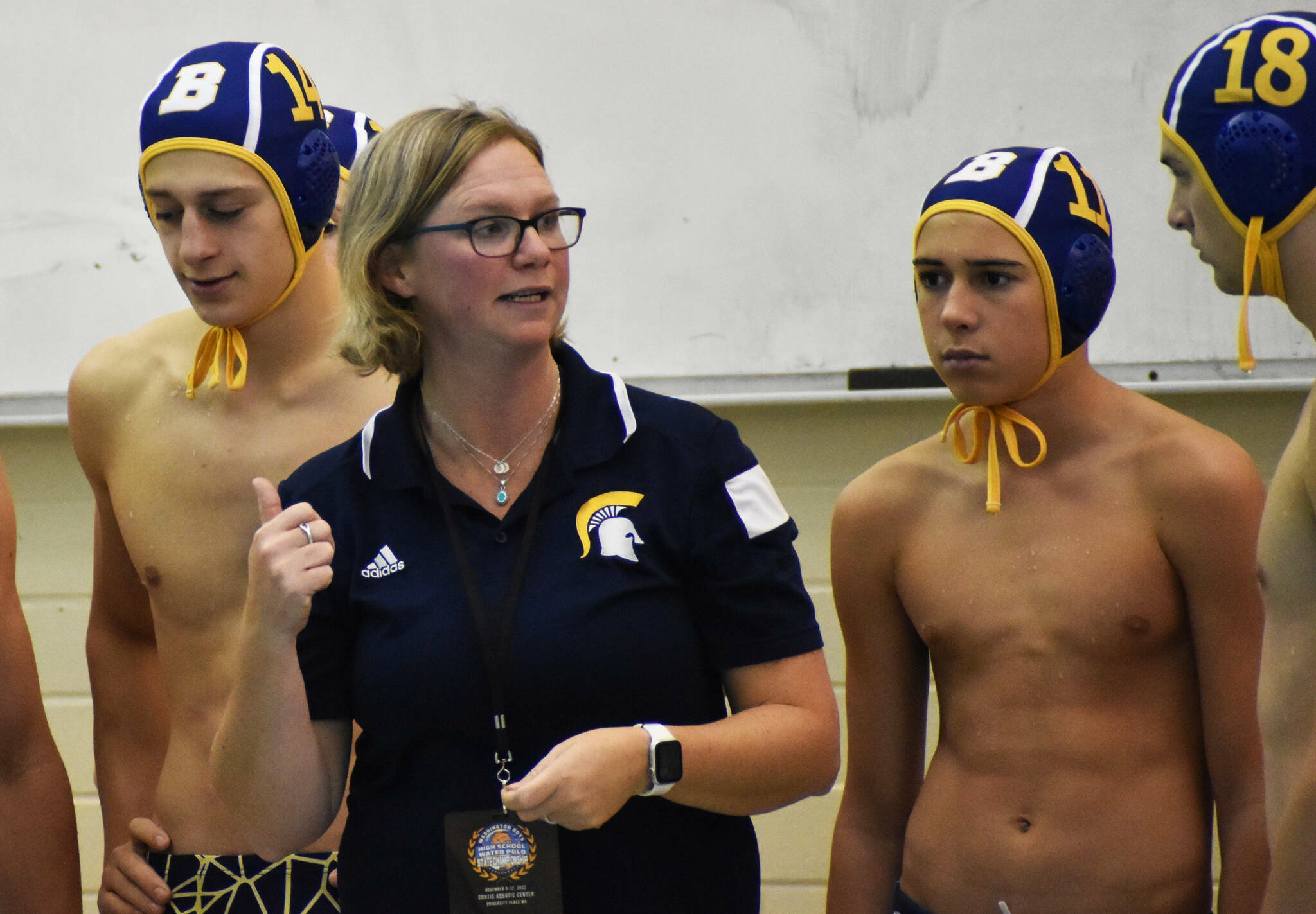 File Photo 
Bainbridge’s boys water polo captures second place at state this season.