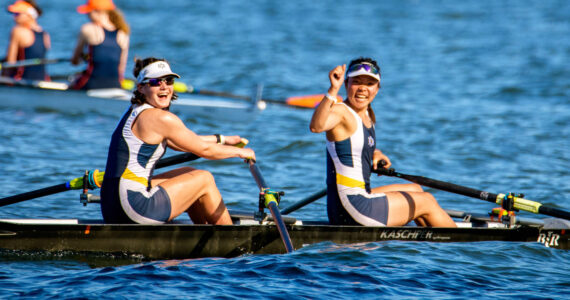 Lea Chun and Dolly Courtway celebrate finishing 17th in the nation. Andrew Block courtesy photos