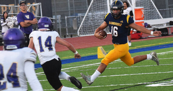 File Photo
The Bainbridge football team made the playoffs but were eliminated by Bonney Lake Oct. 31 after losing 35-28.