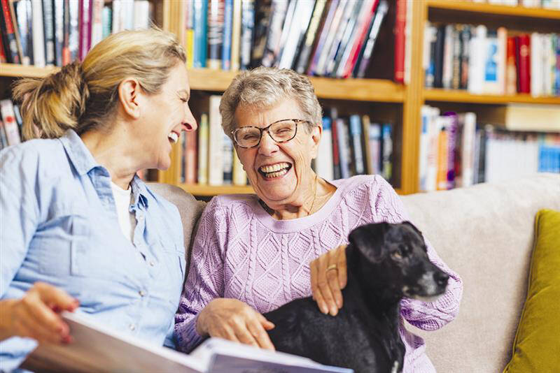 The emotional and practical aspects of caregiving can sometimes align. Photo courtesy of Fieldstone Communities.