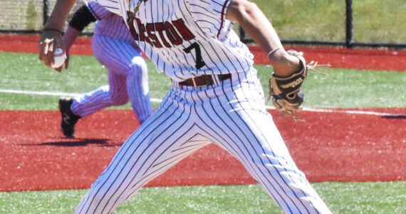 Buc Chayton Walker pitches against Enumclaw.