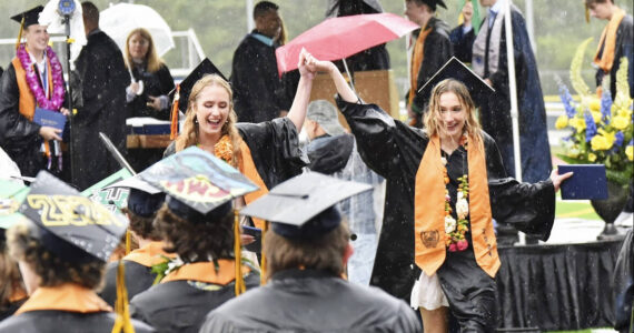 Nancy Treder/Kitsap News Group photos
Friends were in high spirits no matter what the weather, happy with their achievement.