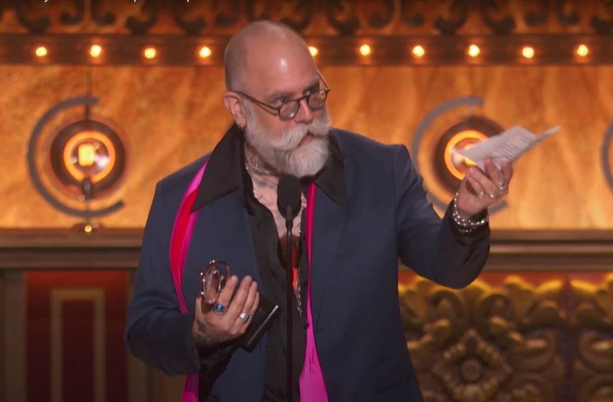 77th Tony Awards courtesy photo
David Zinn, a Broadway costume and set designer from Bainbridge Island, receives his third Tony Award.