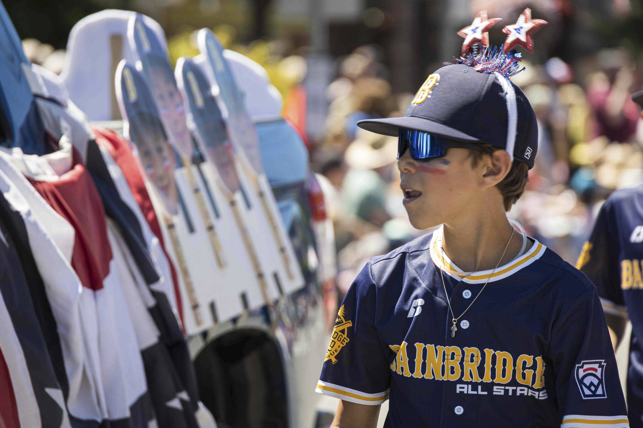 The Bainbridge all-stars baseball teams  were well-represented at the parade.