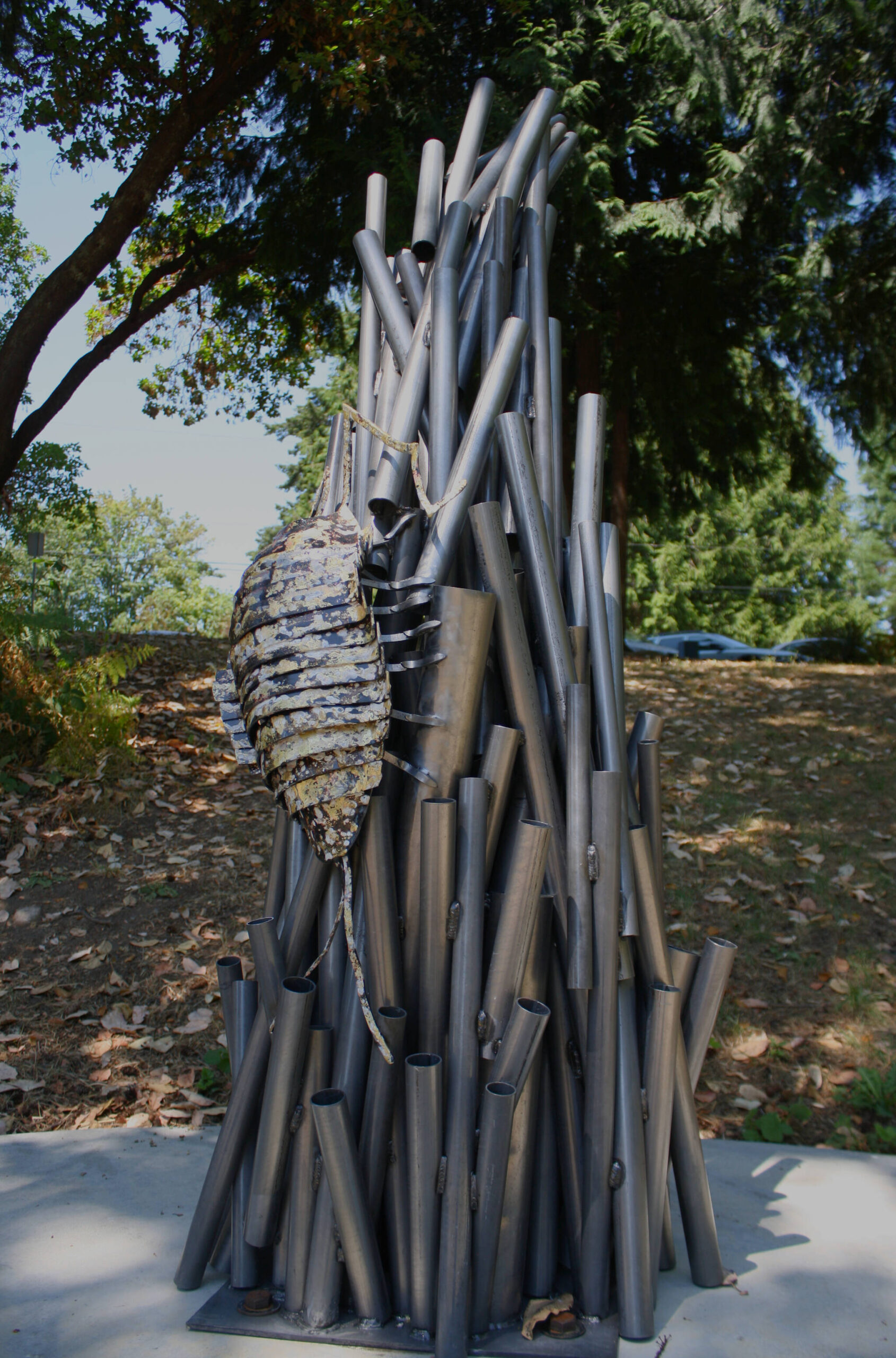 “Isopoda” by Matthew Berger stands at Waterfront Park.