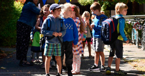 File photo
Students line up at Ordway Elementary for the first day of school in 2022.