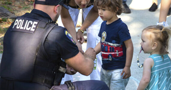 COBI courtesy images 
National Night Out is a chance for the community to get to know officers so especially children aren’t afraid of them.