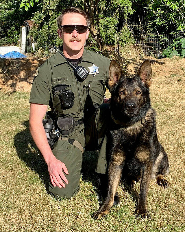 K-9 Echo with deputy Will Jenkins.