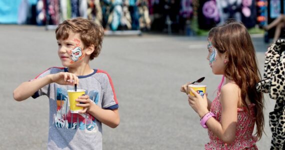 File photo
Two kids enjoy a tasty treat on a warm August day at the 2023 Kitsap Fair and Stampede.