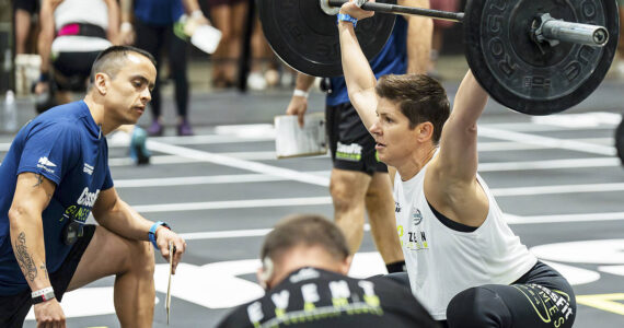 Mayhem Athlete courtesy photo
Carol Mezen goes to work at the Masters CrossFit Games in Alabama.