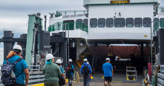 Kelsey Brenner courtesy photos
Students head to board a ferry for a day of class and hands-on training on the water.