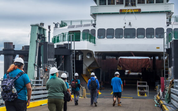 Kelsey Brenner courtesy photos
Students head to board a ferry for a day of class and hands-on training on the water.