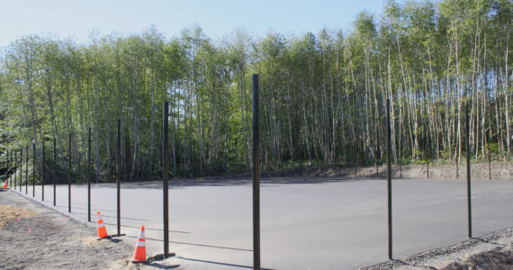 File photo
The soon-to-be tennis court at Sakai Park.