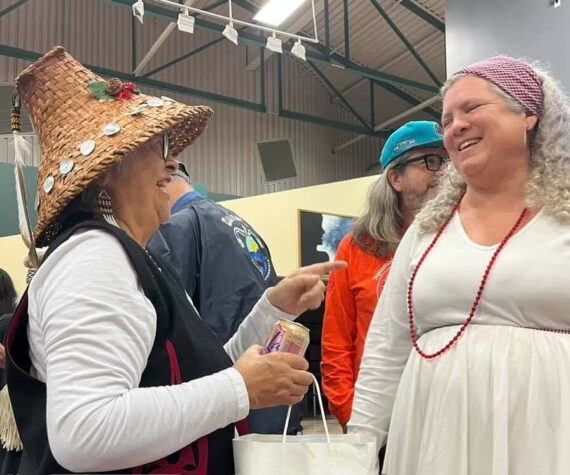 <p>Gina Corpuz courtesy photos</p>
                                <p>Denita Holmes, right, laughs with an attendee of the festival.</p>