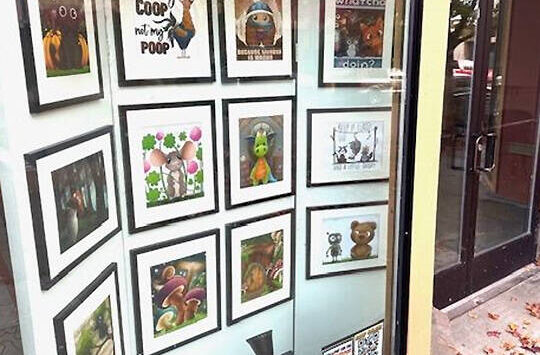 Mike De Felice/Kitsap News Group photos
Artwork displayed through windows in Bremerton.