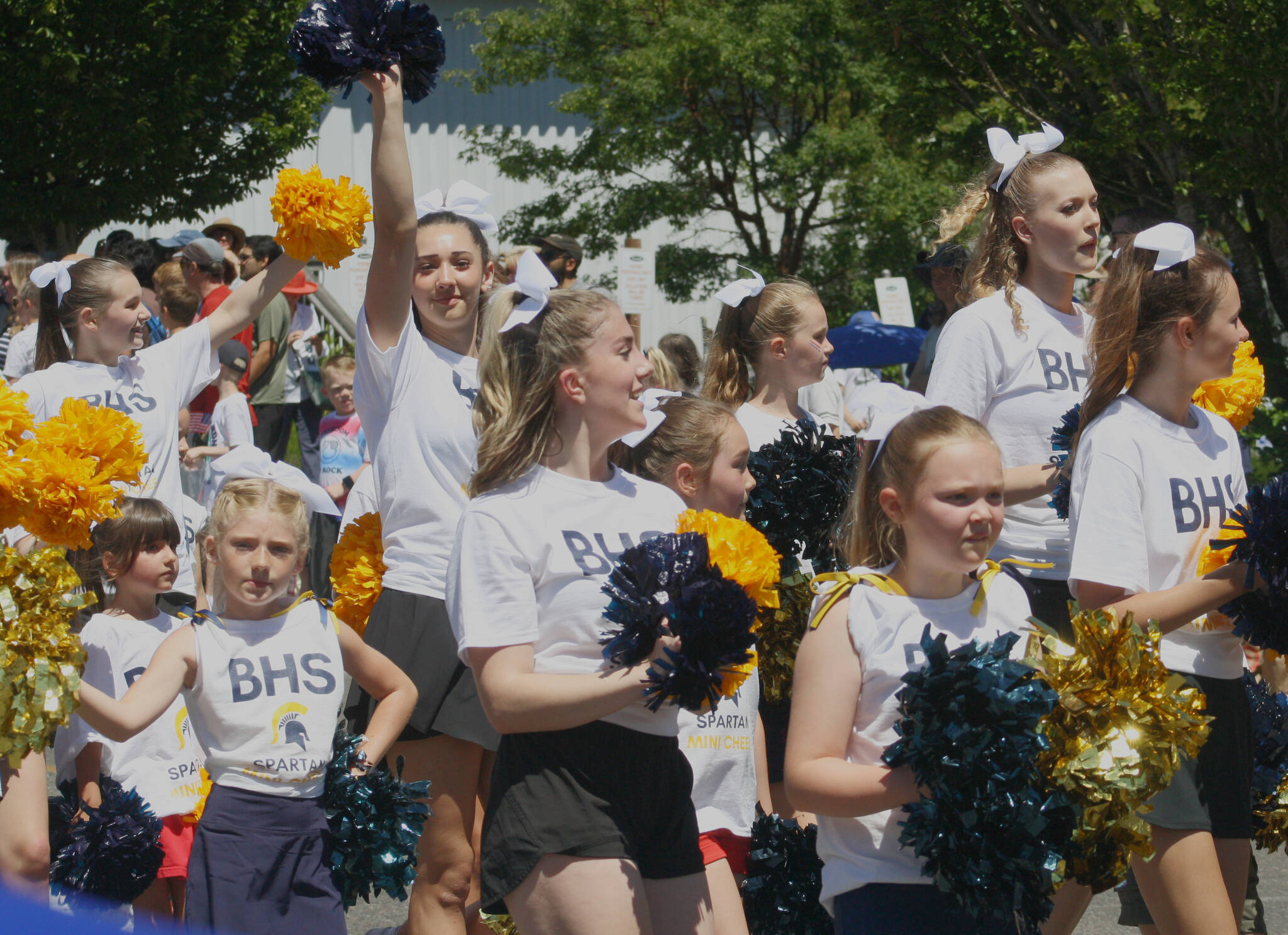 File photos
Bainbridge High School cheerleaders march in the Fourth of July Parade.