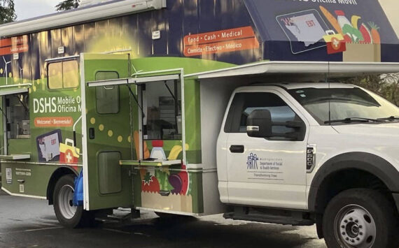 DSHS courtesy photo
The fleet of mobile offices has expanded in recent years, with two large 40-foot trucks and six smaller 30-foot units now in operation across the state.