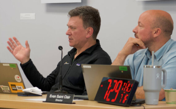 File photo
BISD Board member Robert Cromwell, left, announced his resignation at the Jan. 9 meeting, effective Feb. 14.