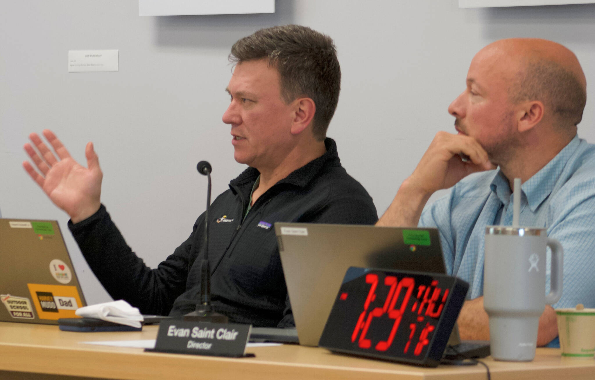 File photo
BISD Board member Robert Cromwell, left, announced his resignation at the Jan. 9 meeting, effective Feb. 14.