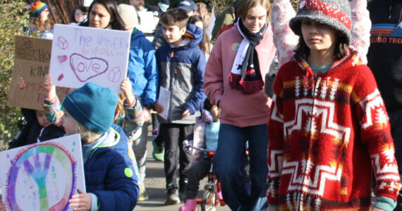 Molly Hetherwick/Kitsap News Group photos
Youth marched together, bundled up against the chilly day.